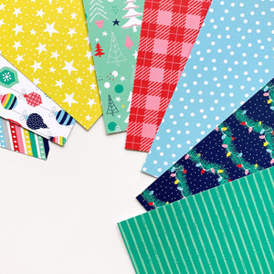 Decked Out Holiday Patterned Paper fanned out