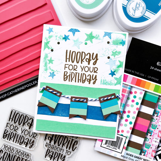 Wonky Stripe Background Stamp