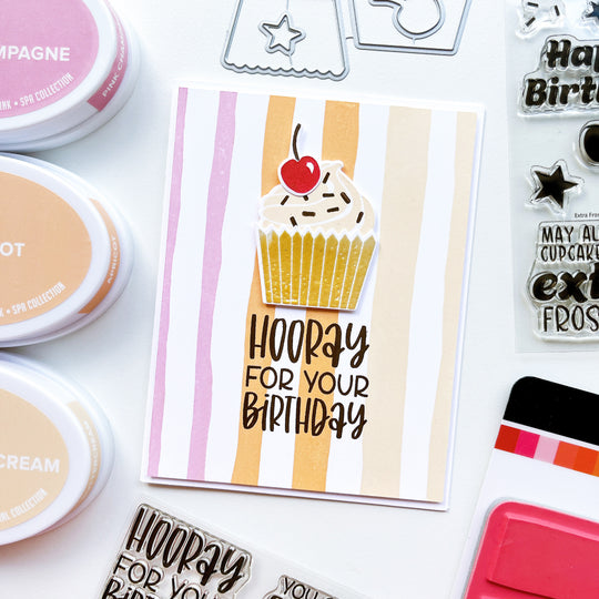 Wonky Stripe Background Stamp