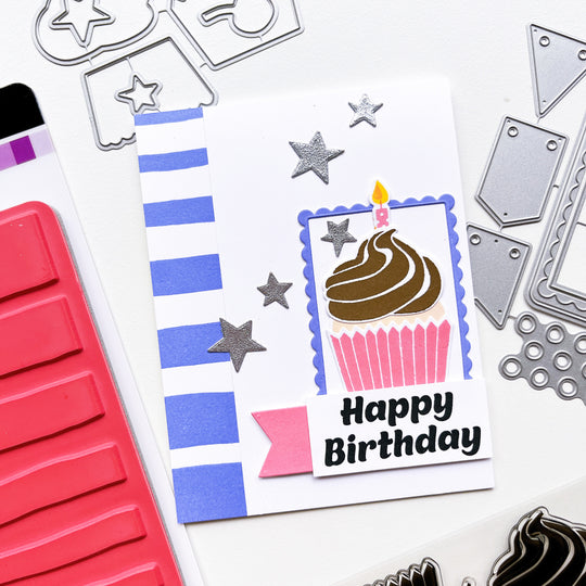 Wonky Stripe Background Stamp