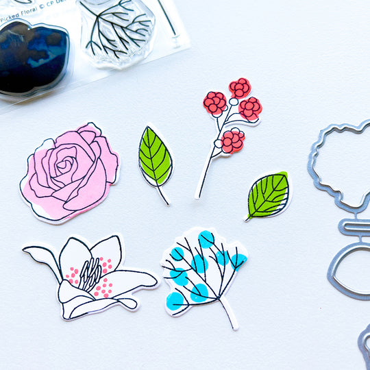 Fresh Picked Floral Dies samples
