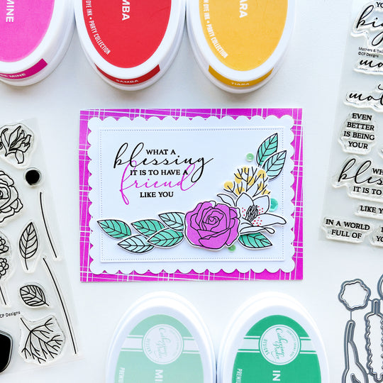 fresh picked floral card with sentiment