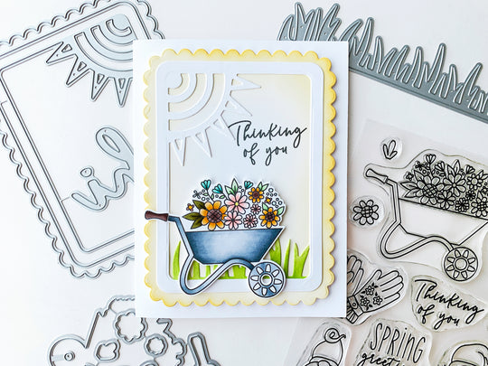 Thinking of you wheelbarrow with Sunshine coverplate