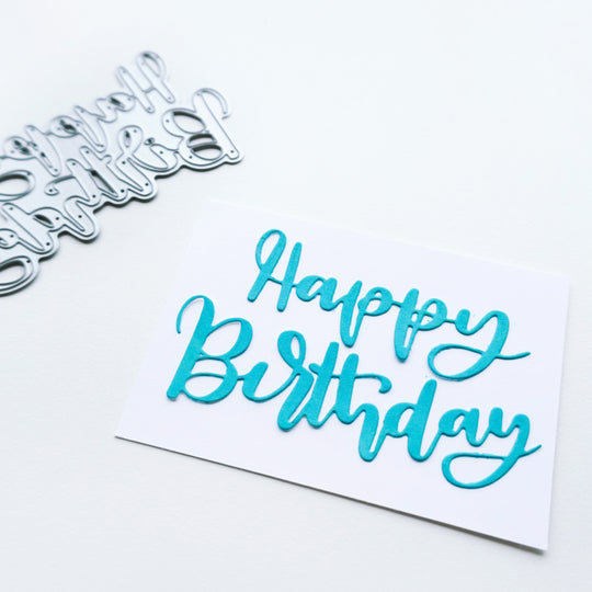 Happy Birthday Stacked Word Die cut out