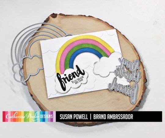 card with rainbow and sentiment