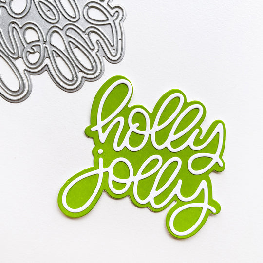 Holly Jolly Layered Word Dies