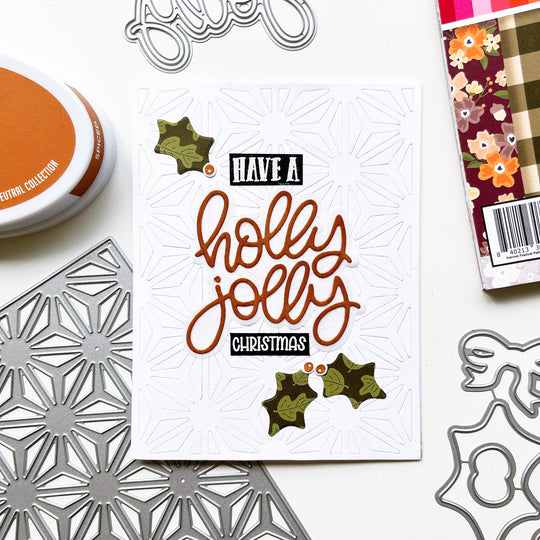Holly Jolly Layered Word Dies