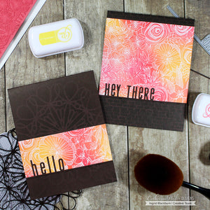 two cards made with Ways to Say Hey Dies