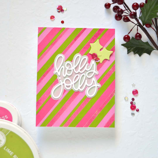 Holly Jolly Layered Word Dies