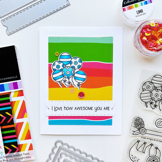 Just Right Duos Sentiments Stamp Set