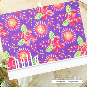 hello card with patterned paper