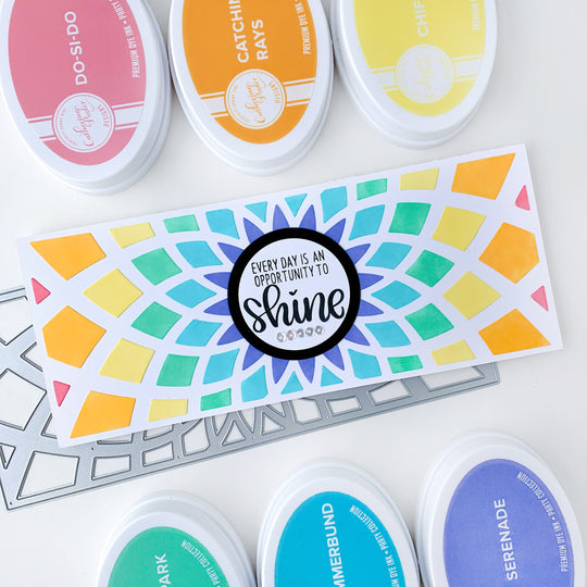 Light Burst Slimline colored inlaid paper