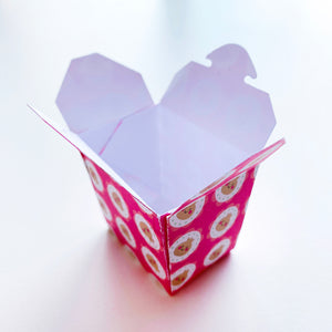Mini Take Out Box with Dumpling I Love you Soy Patterned Paper