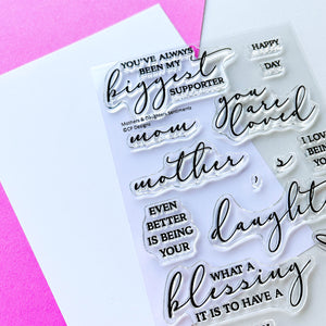 Mothers & Daughters Sentiments Stamp Set