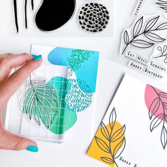 Bold Bits & Patterns Stamp on clear block
