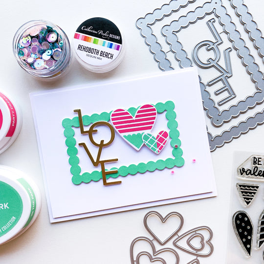 love card with notecard bubble frame