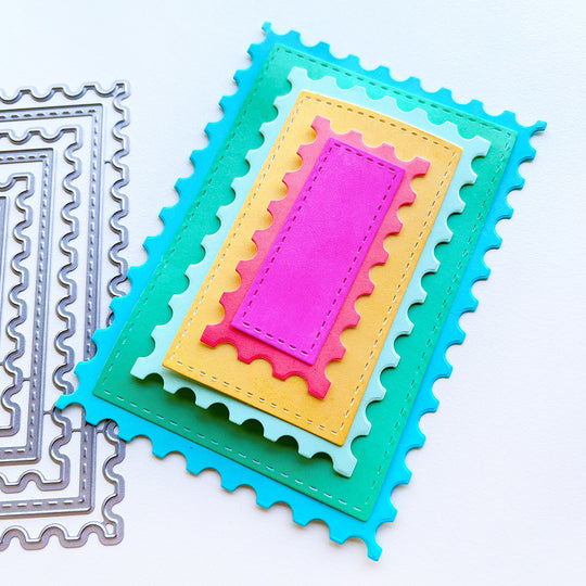 Notecard Postage Dies
