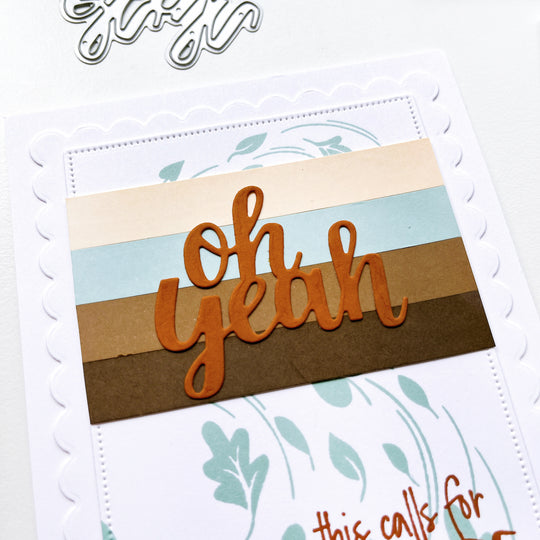 Blowing Leaves Background Stamp