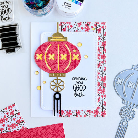 sending you good luck card with lantern