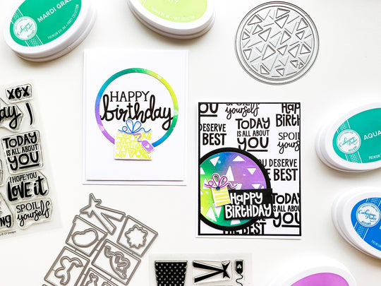 two cards made with wrap it up dies