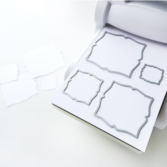 Picture Frame Dies on white card stock