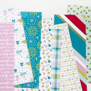 Pop the Bubbly Slimline Patterned Paper laid out