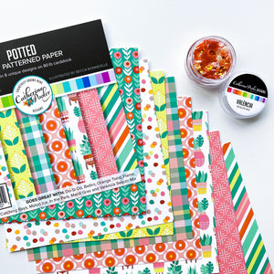 Valencia Sequin Mix and Potted Patterned Paper