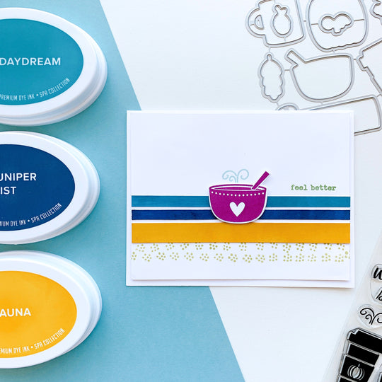 feel better card with pumpkin season stamps