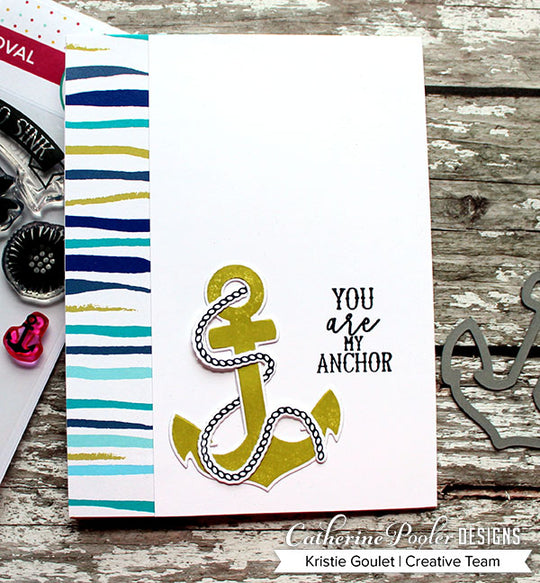 you are my anchor card with patterned paper