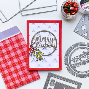 Merry Christmas card with Decked Out Holiday Patterned Paper