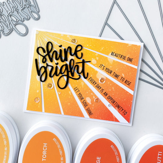 Shine Bright over orange ombre Sunburst