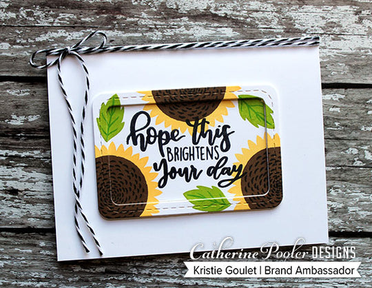 hope this brightens your day card with sunflowers