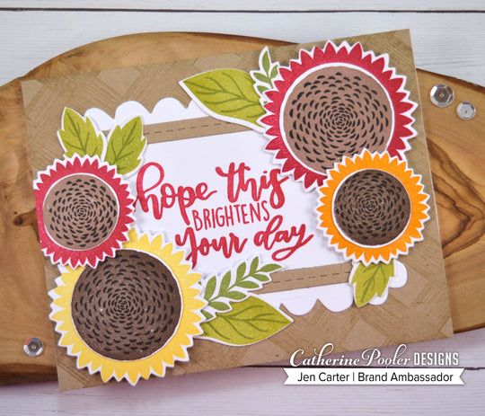 hope this brightens your day card with sunflowers