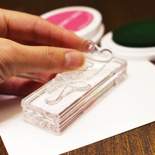 Acrylic Grid Stamping Block with thank you sentiment