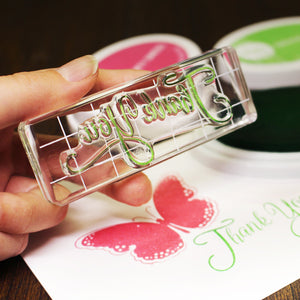Acrylic Grid Stamping Block with Thank You Sentiment