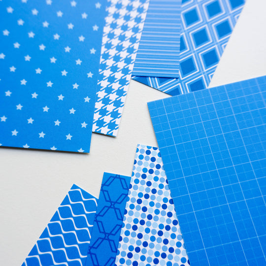 Something Borrowed Prints Patterned Paper spread out