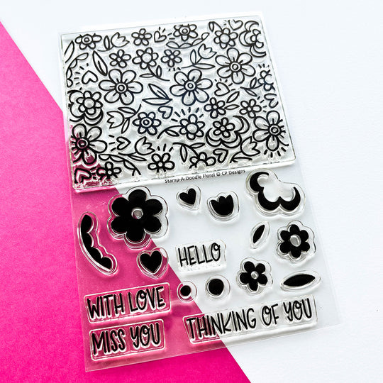 Stamp-a-doodle Floral Stamp Set