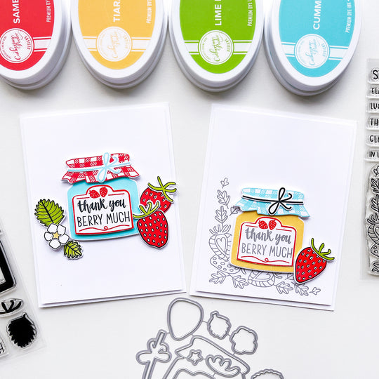 Strawberries & Jam Stamp Set