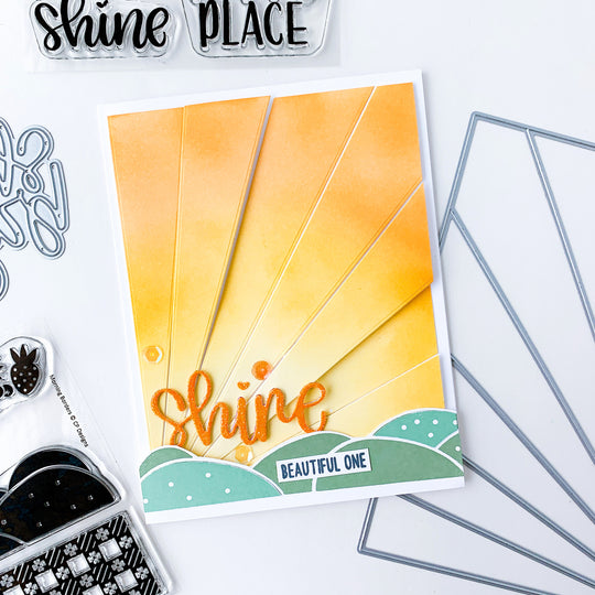 Shine Bright over orange ombre Sunburst