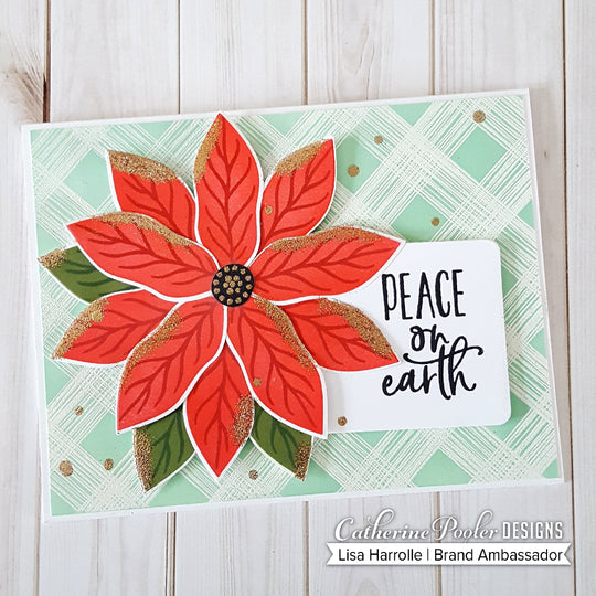 peace on earth card with flower