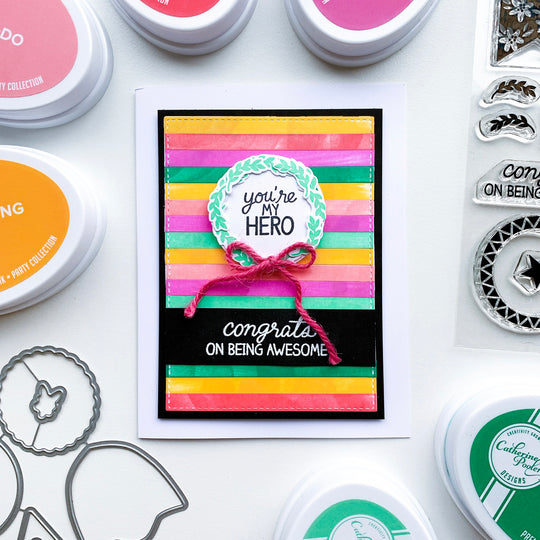 You're My Hero Congrats ombre card