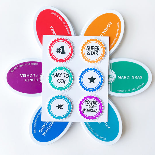 Super Star circle rainbow card