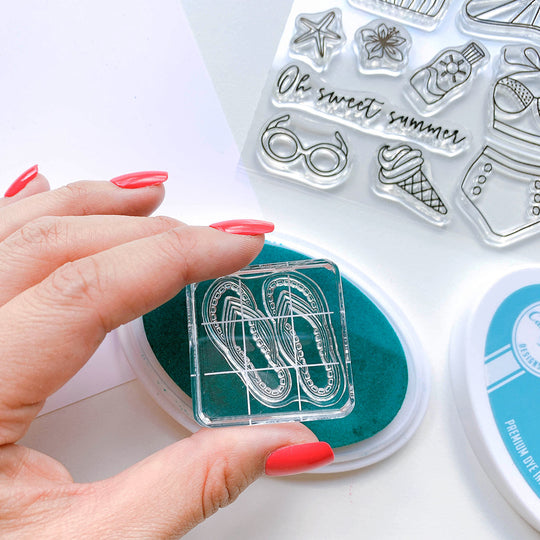 Sweet Summer Stamp on clear block