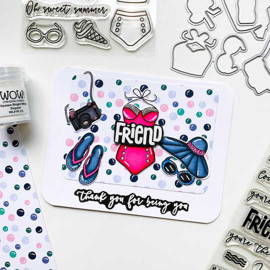 friend card with sweet summer stamps