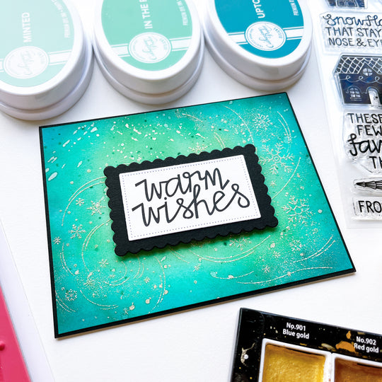 Swirling Snow Background Stamp