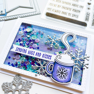 Swirling Snow Background Stamp