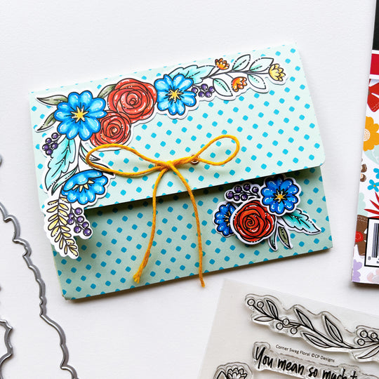 Corner Swag Floral Stamp Set