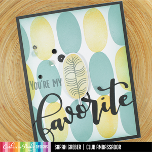 You're my favorite sentiment with yellow and blue oval background
