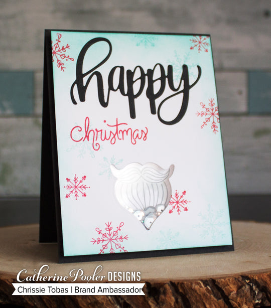 happy christmas shaker card