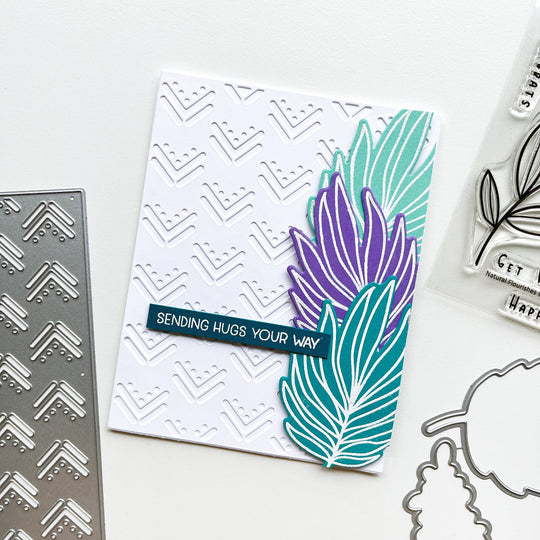 sending hugs your way card made with This Way Up Cover Plate Die